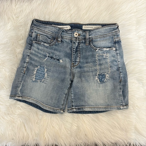 Pilcro And The Letterpress By Anthropologie Denim Slim Boyfriend Shorts Size 25 - Picture 1 of 16